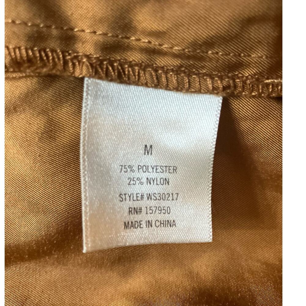 Mi Ami Women's Brown High Waisted Belted Button-Front Mini Skirt | Size M - Picture 9 of 10